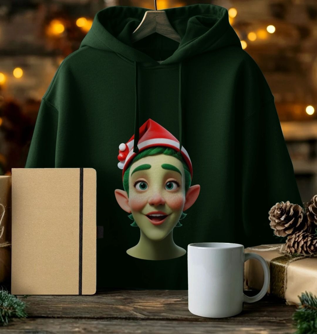 Christmas Elf Graphic Hoodie