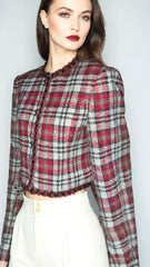 Vintage 80s Blazer Tweed Red