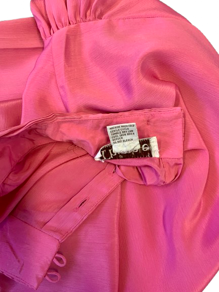 Vintage Pink Blouse High Neck