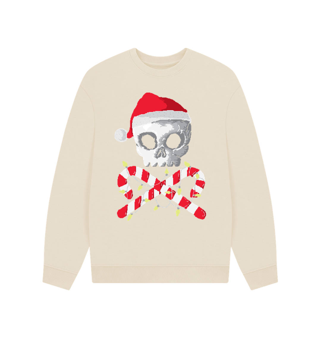 Christmas Sweatshirt Graphic Skull Oat