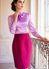 Vintage 70s Pencil Skirt Hot Pink