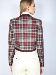 Vintage 80s Blazer Tweed Red