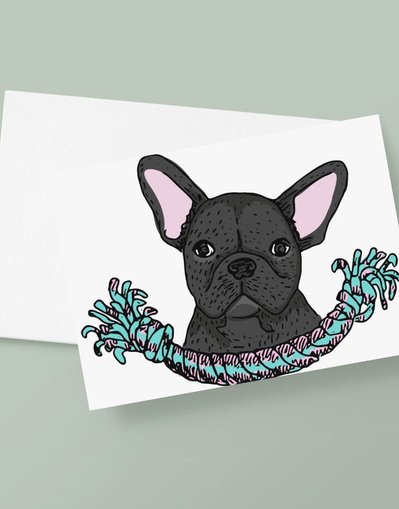 French Bulldog Greetings Card