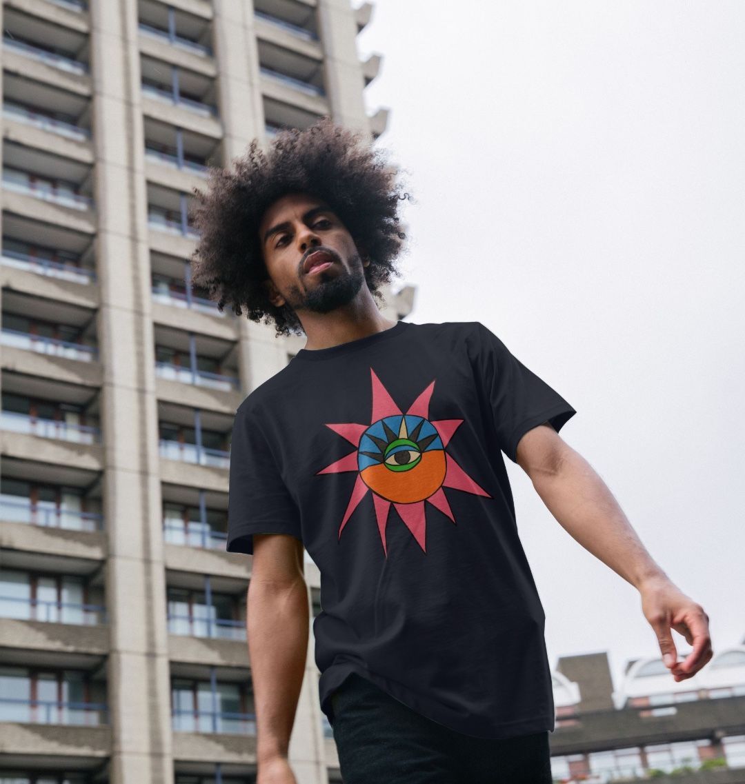 Retro Streetwear Sun Eye Graphic T-Shirt Organic