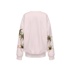 Tropical Graphic Pink Crewneck Sweatshirt