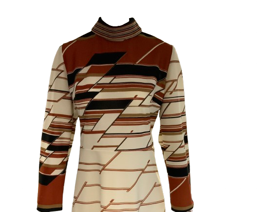 Scooter Mod 60s Turtleneck Dress Striped