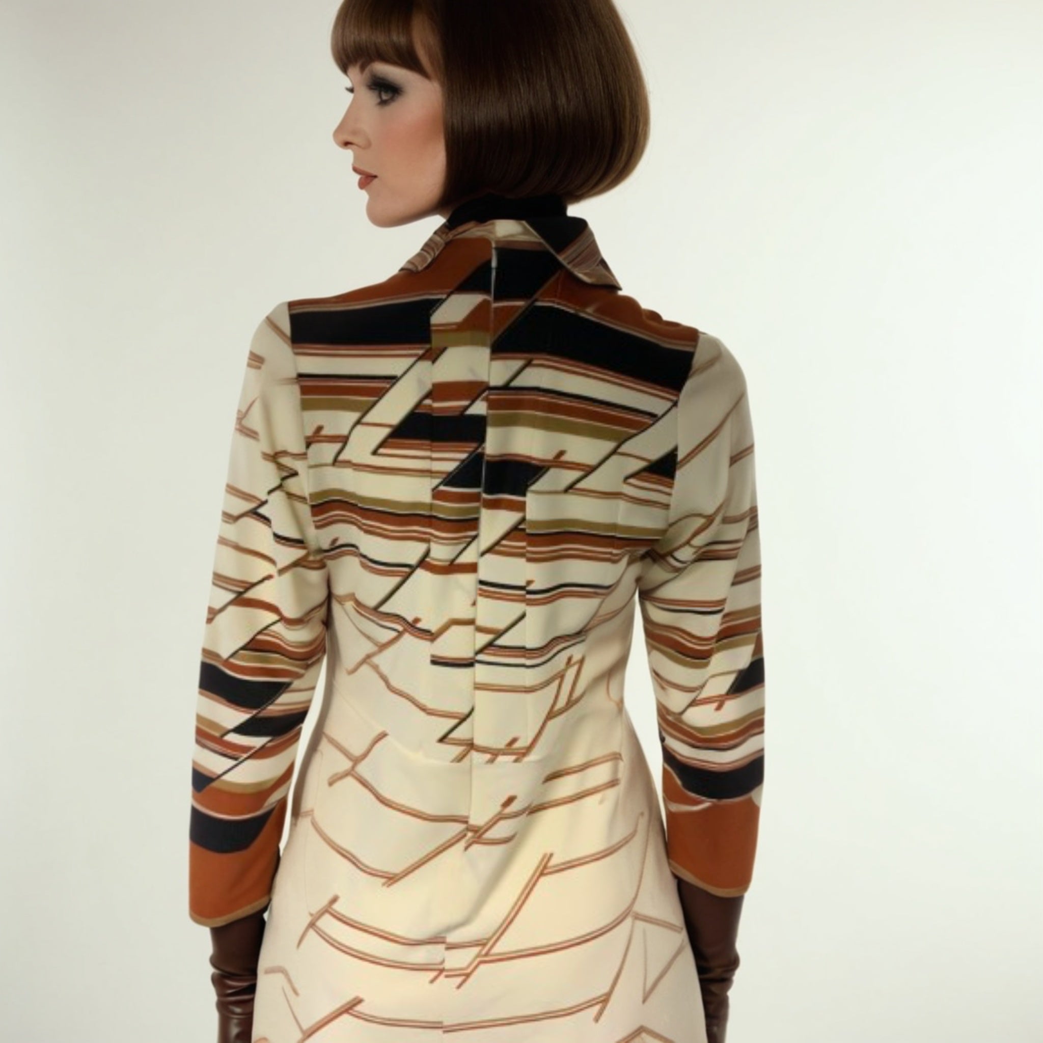 Scooter Mod 60s Turtleneck Dress Striped