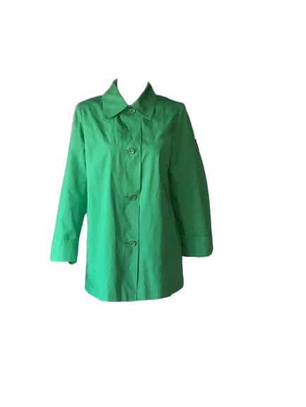 Vintage Mod Trench Coat Green Raincoat