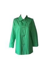 Vintage Mod Trench Coat Green Raincoat