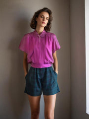 Vintage 80s Bermuda Shorts Plaid