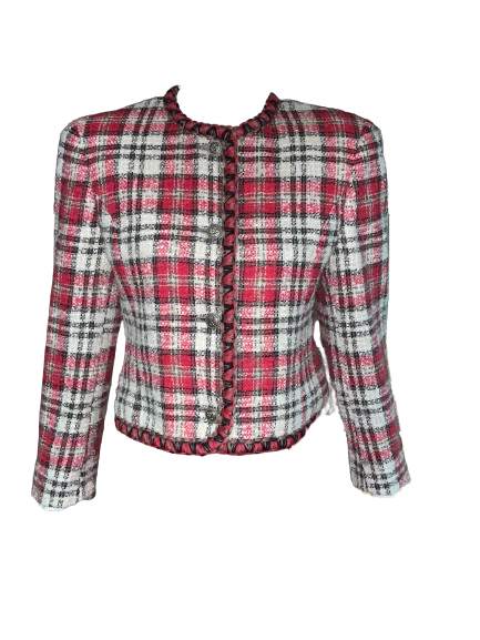 Vintage 80s Blazer Tweed Red