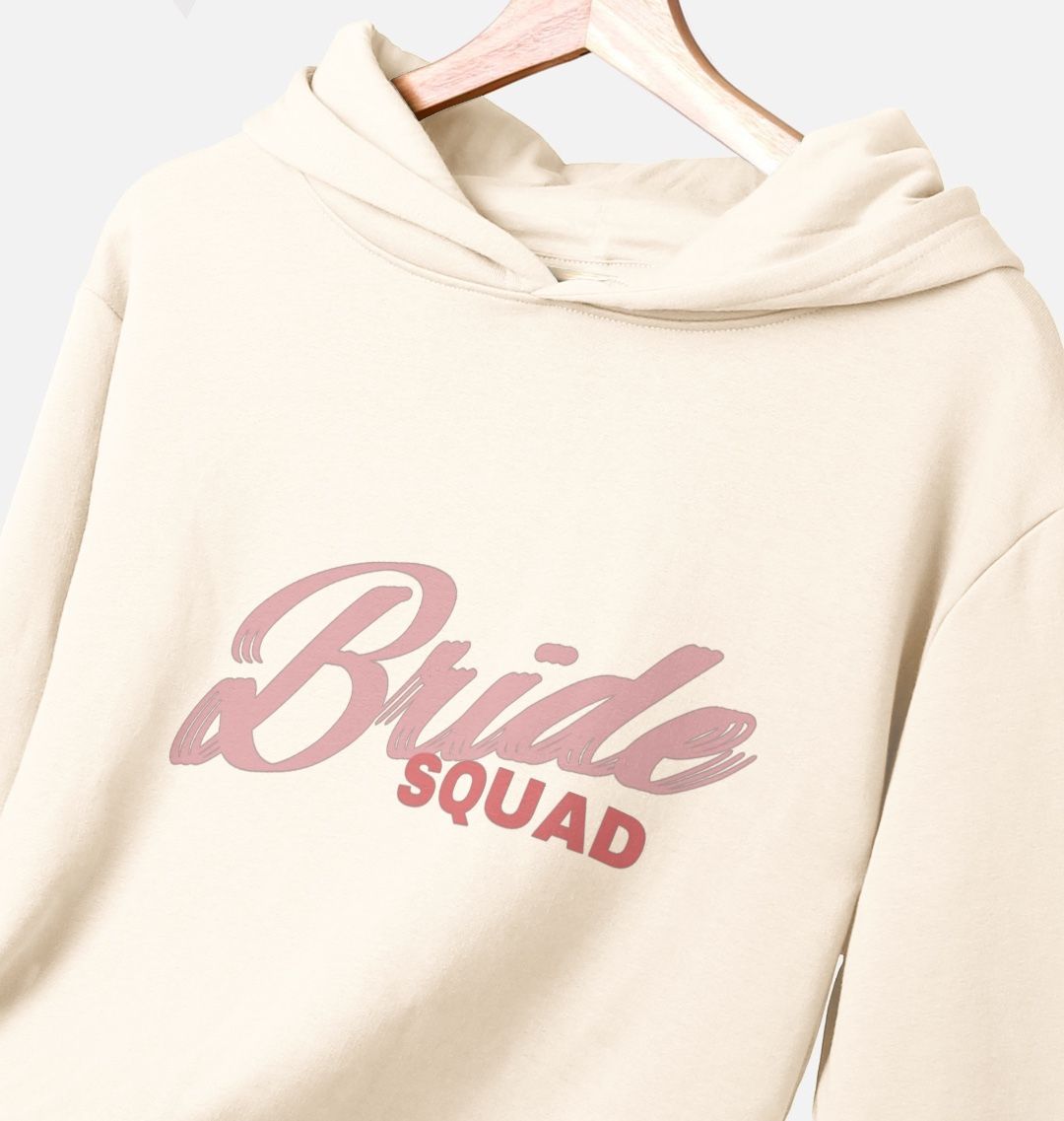 Organic Cotton Graphic Hoodie Bride Squad