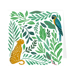 The Tropical Jungle Greetings Card White 12.5cm x 12.5cm