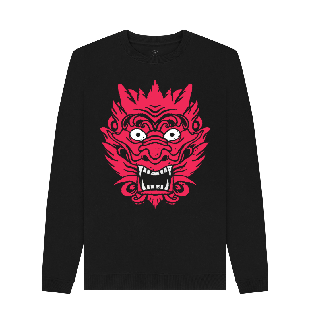 Streetwear Devil Graphic Sweatshirt Black