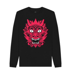 Streetwear Devil Graphic Sweatshirt Black