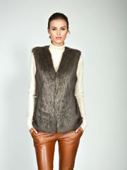 Vintage Faux Fur Vest Gilet