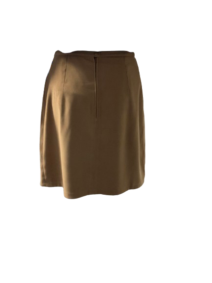 70s Vintage Boho Faux Suede Pleated Skirt