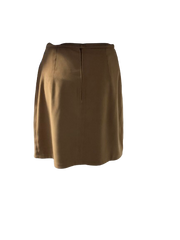 70s Vintage Boho Faux Suede Pleated Skirt