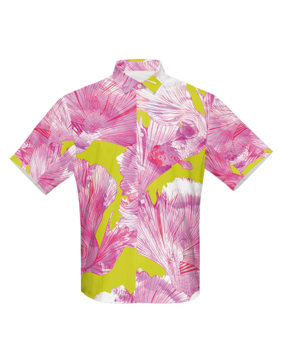 Retro Short Sleeve Pattern Shirt