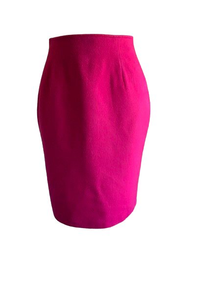 Vintage 70s Pencil Skirt Hot Pink