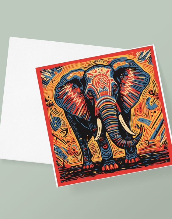 Indian Elephant Greetings Card