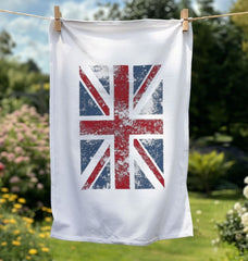 Union Jack Printed Tea Towel Organic Cotton