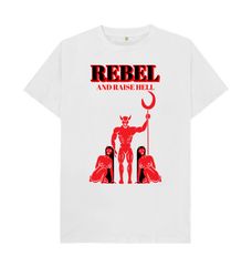 Graphic Rebel Devil Organic Cotton T Shirt White