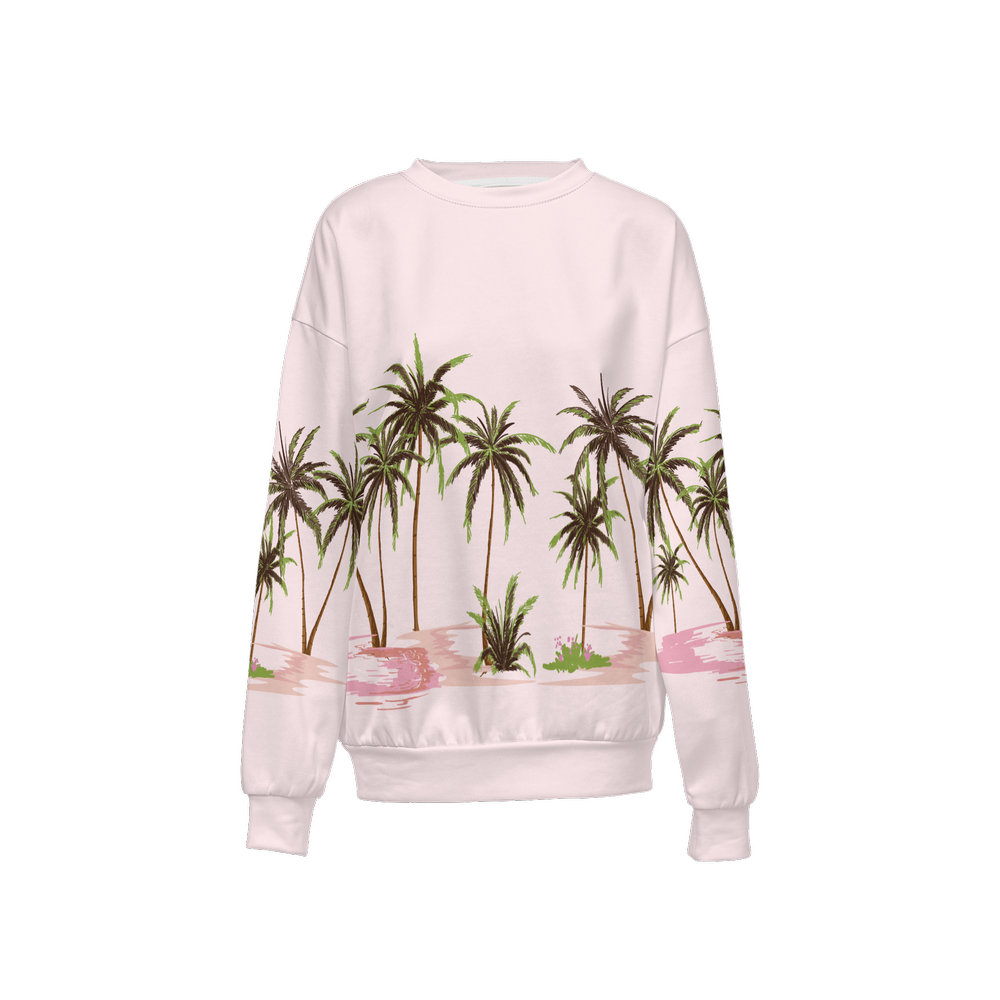 Tropical Graphic Pink Crewneck Sweatshirt