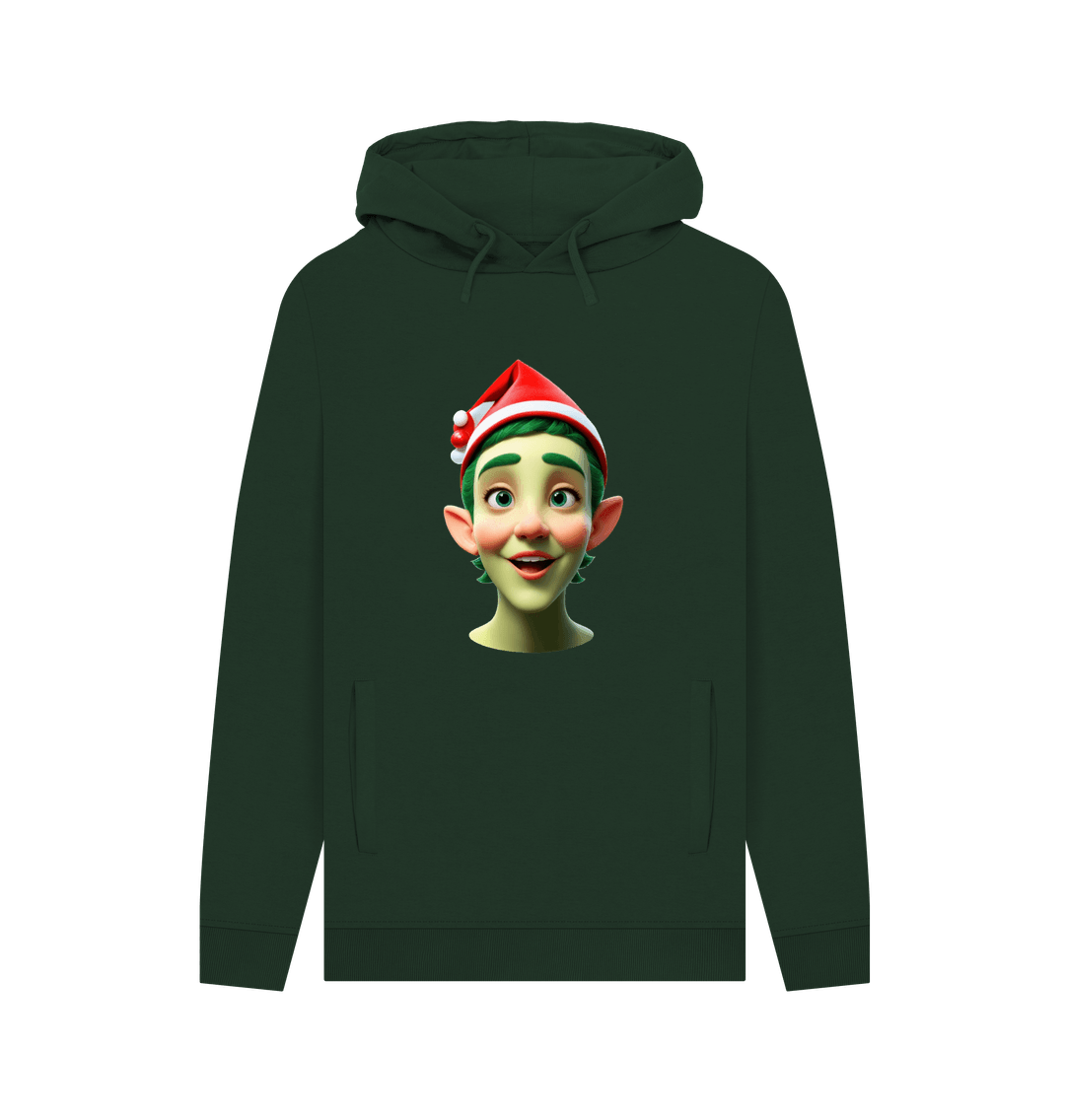 Christmas Elf Graphic Hoodie Evergreen