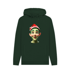 Christmas Elf Graphic Hoodie Evergreen