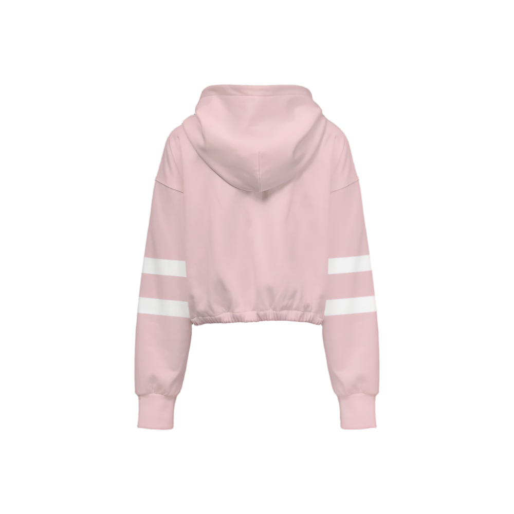 Pink Cropped Bomber Jacket