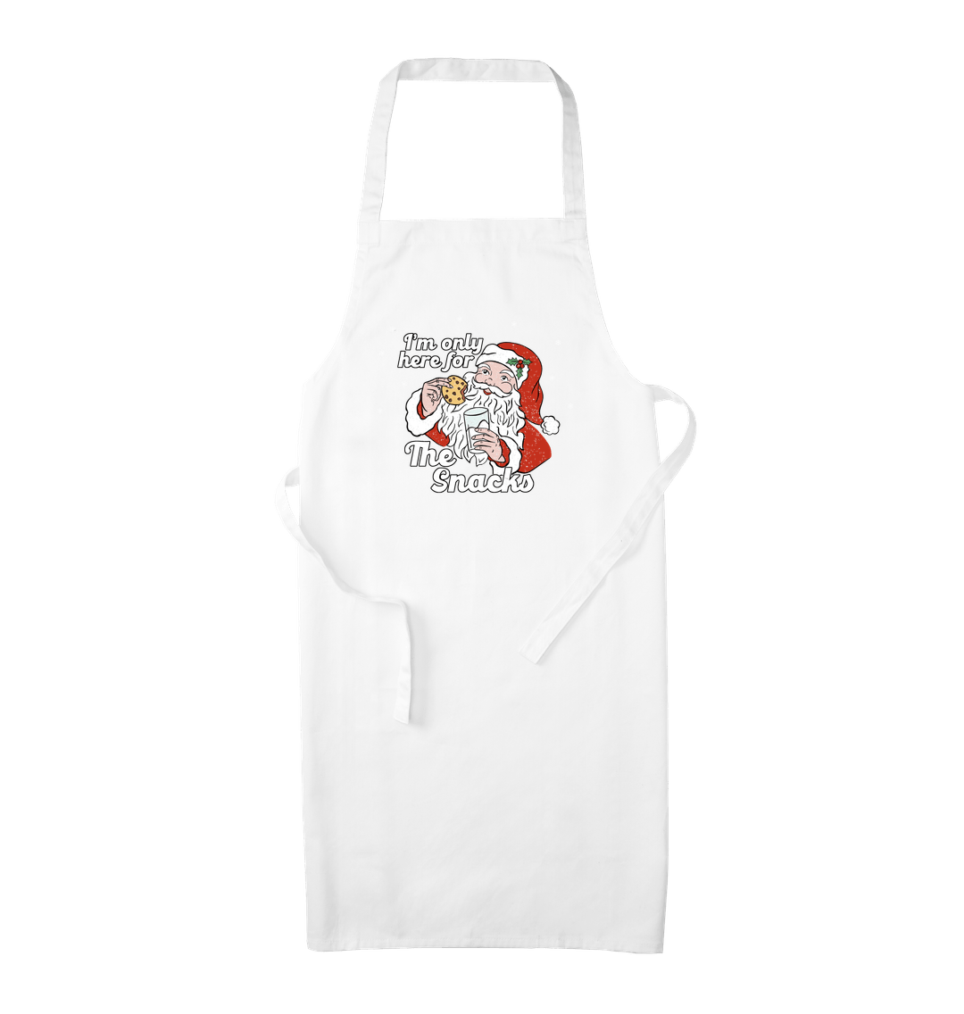 Father Christmas Printed Kitchen Apron White One Size