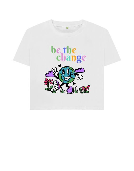 Organic Cotton Graphic T Shirt Be The Change