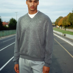 Vintage 80s Sergio Tacchini Sweater Grey Wool