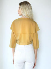 80s Vintage Festival Crop Blouse