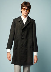 Vintage 60s Crombie Overcoat Wool Grey