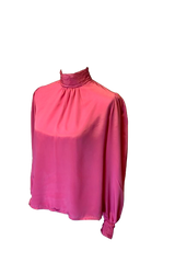 Vintage Pink Blouse High Neck