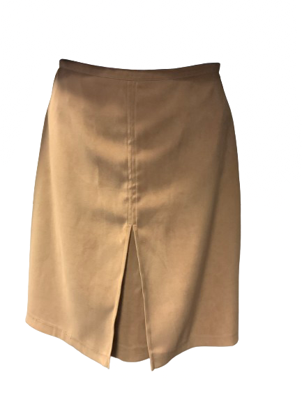 70s Vintage Boho Faux Suede Pleated Skirt