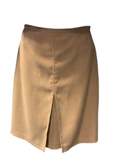 70s Vintage Boho Faux Suede Pleated Skirt