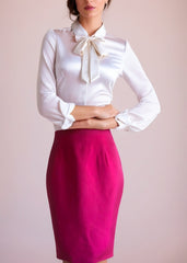 Vintage 70s Pencil Skirt Hot Pink