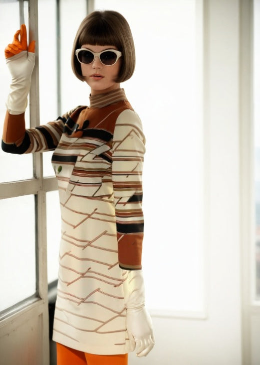 Scooter Mod 60s Turtleneck Dress Striped