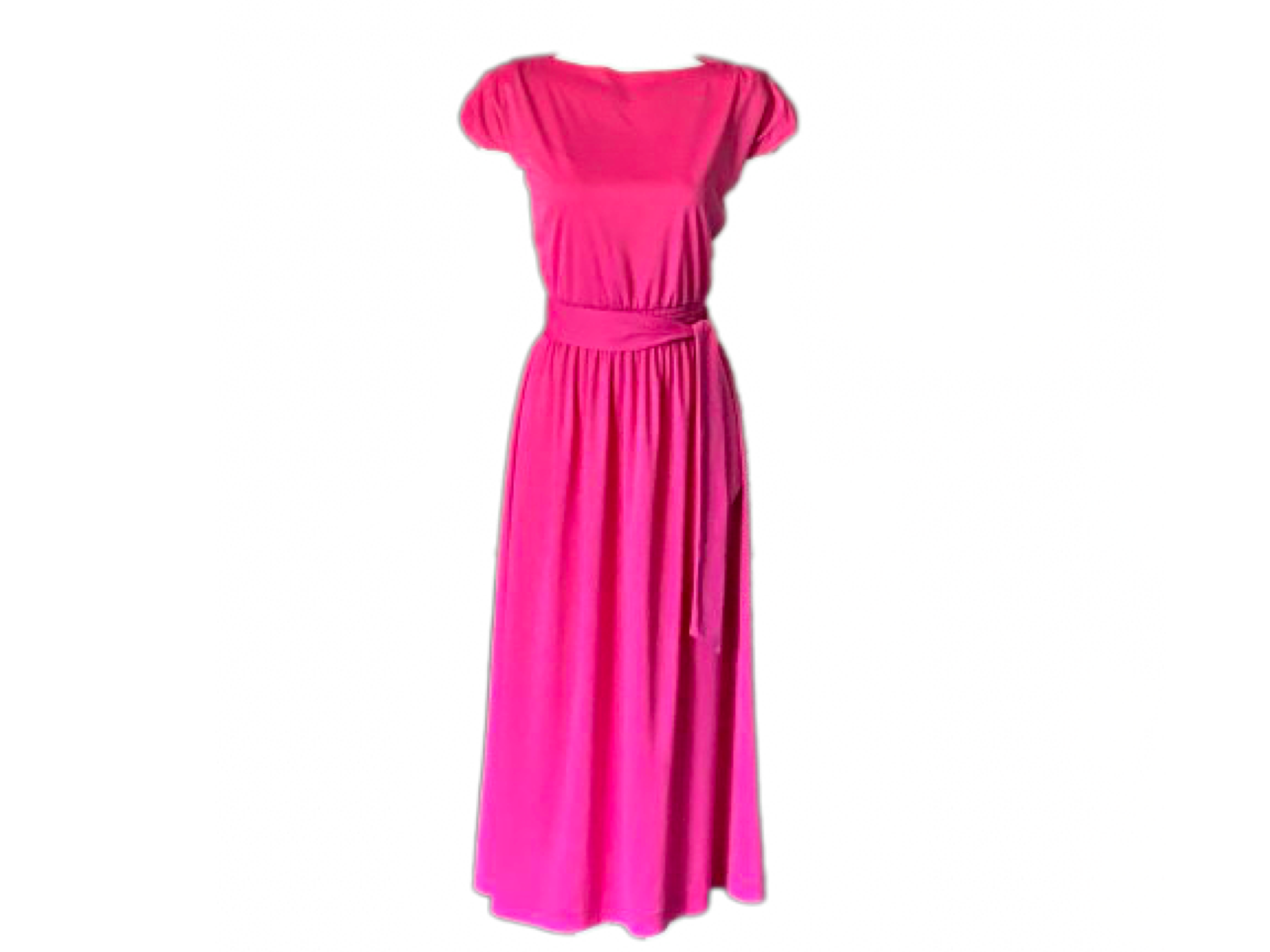 Vintage 80s New Wave Dress Hot Pink