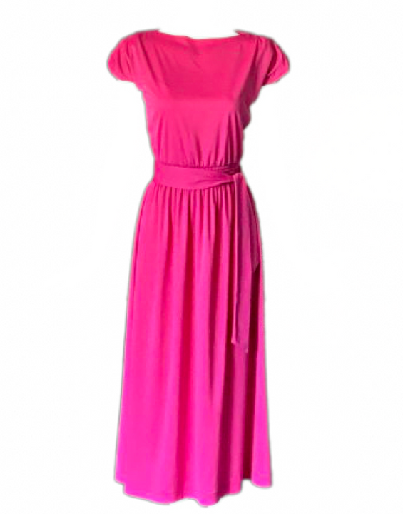 Vintage 80s New Wave Dress Hot Pink