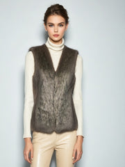 Vintage Faux Fur Vest Gilet