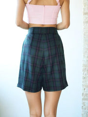 Vintage 80s Bermuda Shorts Plaid