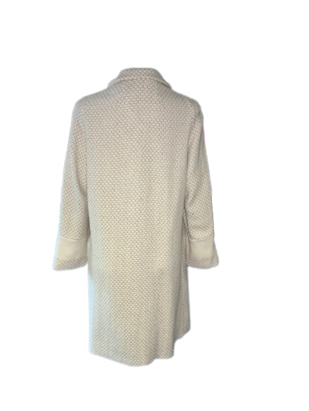 60s Mod Vintage Double Breasted Cream Wool Coat