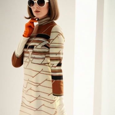 Scooter Mod 60s Turtleneck Dress Striped