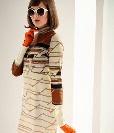 Scooter Mod 60s Turtleneck Dress Striped