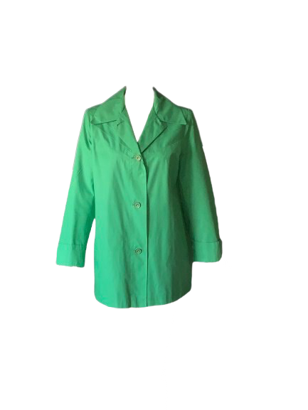 Vintage Mod Trench Coat Green Raincoat