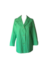 Vintage Mod Trench Coat Green Raincoat